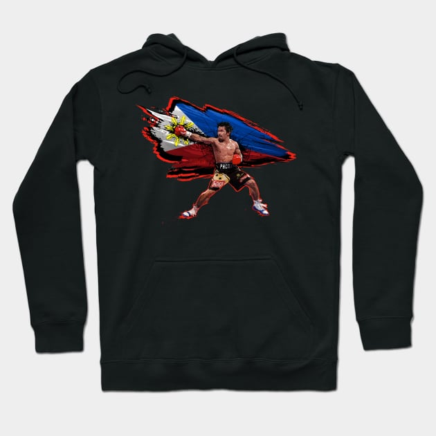 Manny Pacquiao boxing Hoodie by Shunsuke